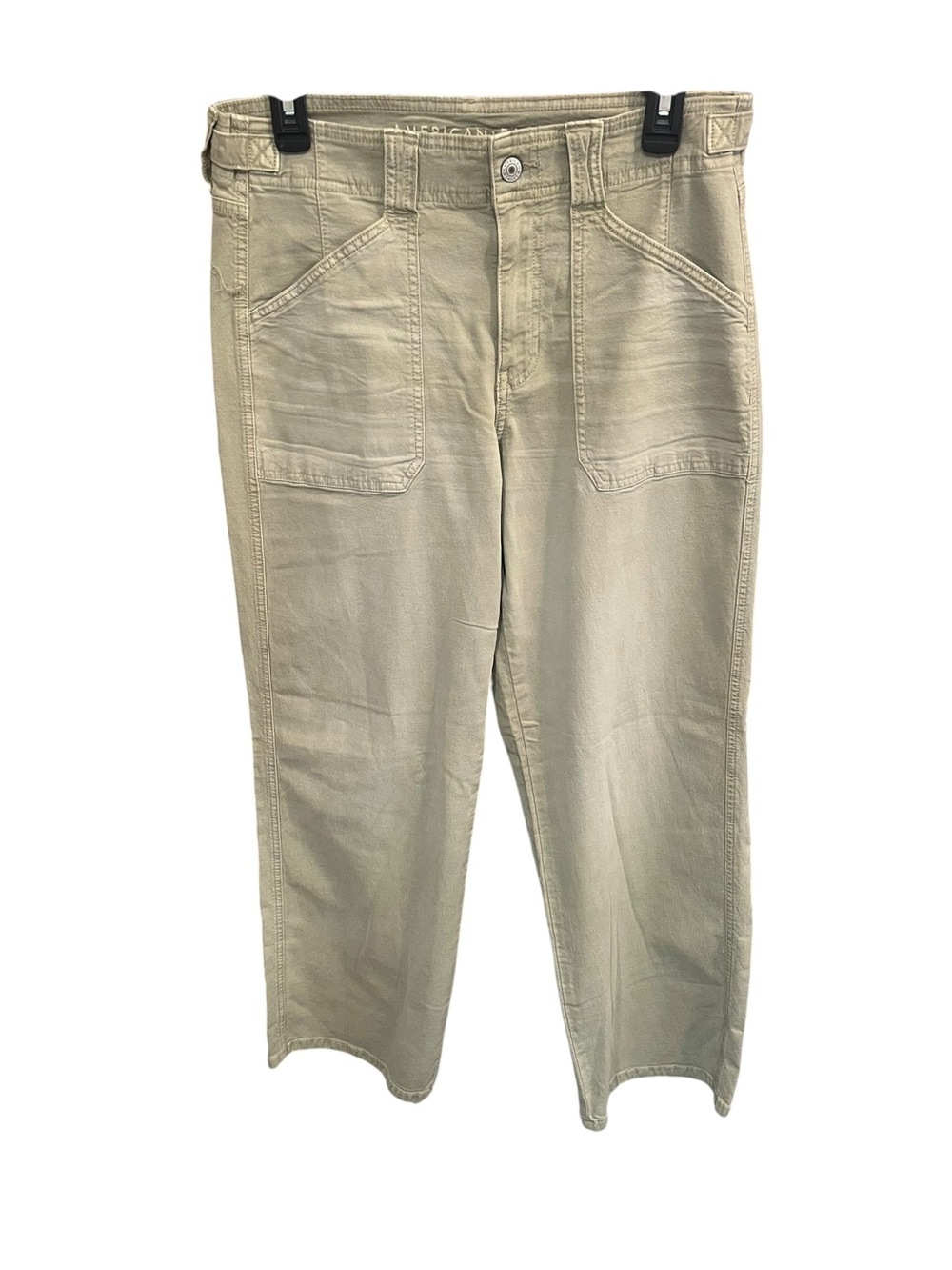 NWOT American Eagle Outfitters Sage Green Stove Pipe Wide Leg Khaki Pants - 6